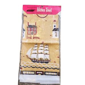 Vintage Bestex Cotton Kitchen Tea Towel Ship New Old Stock In Original Packaging